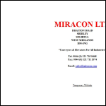 Screen shot of the Miracon Ltd website.