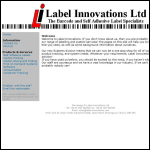 Screen shot of the Label Innovations website.