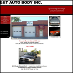 Screen shot of the U E T Automotive website.