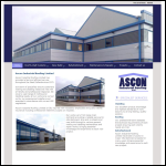 Screen shot of the Ascon Industrial Roofing Ltd website.
