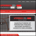Screen shot of the Sponmech Safety Systems Ltd website.