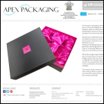 Screen shot of the Apex Packaging Ltd website.
