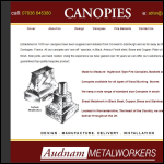Screen shot of the Audnam Metalworkers website.