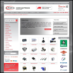 Screen shot of the Camis Components Ltd website.