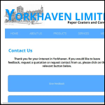 Screen shot of the Yorkhaven Ltd website.