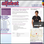Screen shot of the Alfabet Screenprint Ltd website.