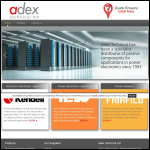Screen shot of the Adex Technical Ltd website.
