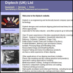 Screen shot of the Diptech (UK) Ltd website.