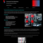 Screen shot of the Thermal Fluid Systems Ltd website.