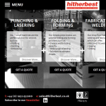 Screen shot of the Hitherbest Ltd website.