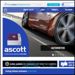 Screen shot of the Ascott Analytical Equipment Ltd website.