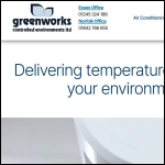 Screen shot of the Greenworks Controlled Environments Ltd website.
