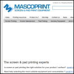 Screen shot of the Mascoprint Developments Ltd website.