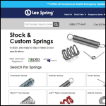 Screen shot of the Lee Spring Ltd website.