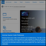 Screen shot of the American Express Europe Ltd website.