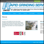 Screen shot of the Rapid Grinding Services Ltd website.