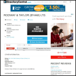 Screen shot of the Rodway & Taylor (Birmingham) Ltd website.