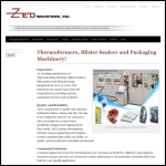 Screen shot of the ZED Machine Tools Ltd website.