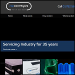 Screen shot of the RAP Conveyors website.