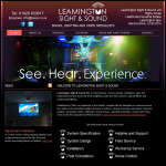 Screen shot of the Leamington Sight & Sound website.