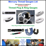 Screen shot of the Mercury Thread Gauges Ltd website.