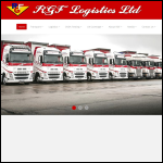 Screen shot of the RGF Logistics Ltd website.