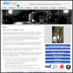 Screen shot of the Alucast Ltd website.
