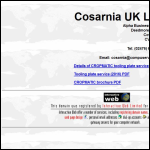 Screen shot of the Cosarnia (UK) Ltd website.
