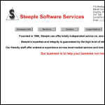 Screen shot of the Steeple Software Services website.