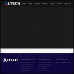 Screen shot of the Altech Services website.