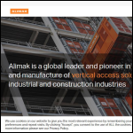 Screen shot of the Alimak Group UK Ltd website.