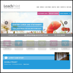 Screen shot of the LeachPrint website.