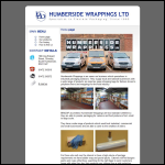 Screen shot of the Humberside Wrappings Ltd website.
