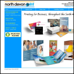 Screen shot of the North Devon Print Ltd website.
