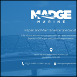Screen shot of the Madge Marine Services Ltd website.