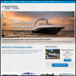 Screen shot of the Madog Boat Sales website.