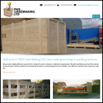 Screen shot of the P & D Casemaking & Export Packing Services website.