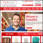 Screen shot of the Packability website.