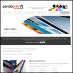 Screen shot of the Pandaprint Ltd website.