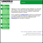 Screen shot of the Longfield Coating & Engineering Products Ltd website.