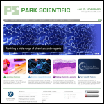 Screen shot of the Park Scientific Ltd website.