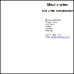 Screen shot of the Mechanelec Ltd website.
