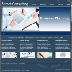 Screen shot of the Samet Consultancy website.