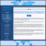 Screen shot of the Metra Martech Ltd website.