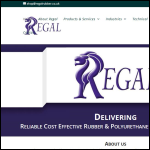 Screen shot of the Regal Rubber Co website.