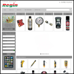 Screen shot of the Regin Products Ltd website.