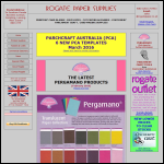 Screen shot of the Rogate Paper Supplies website.
