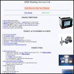 Screen shot of the Pressure Jet Markers Ltd website.