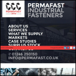 Screen shot of the Permafast Ltd website.
