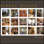 Screen shot of the Planet Design website.
